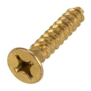 BRASS FLAT HEAD WOOD SCREWS