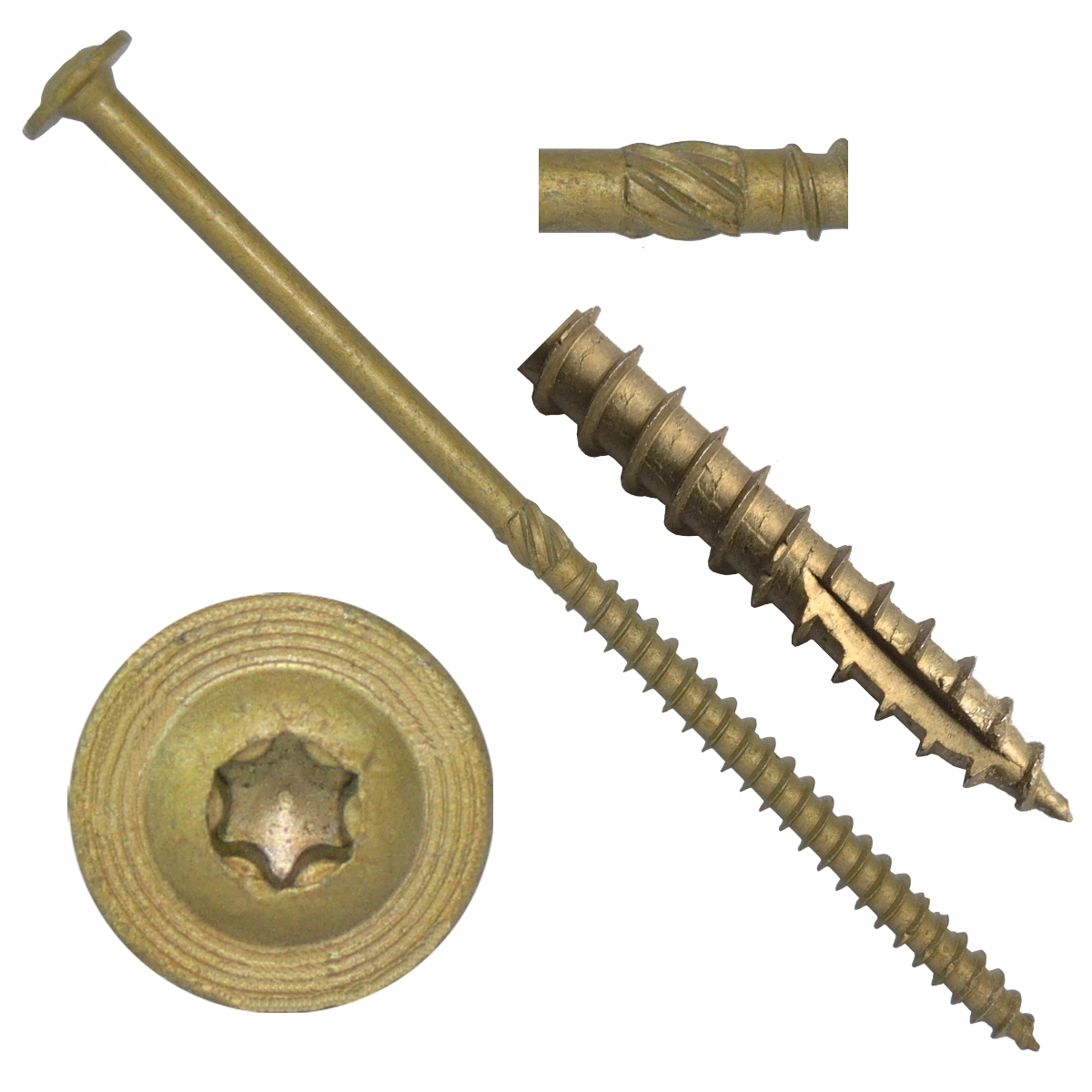 GOLD INTERIOR WOOD TORX SCREWS