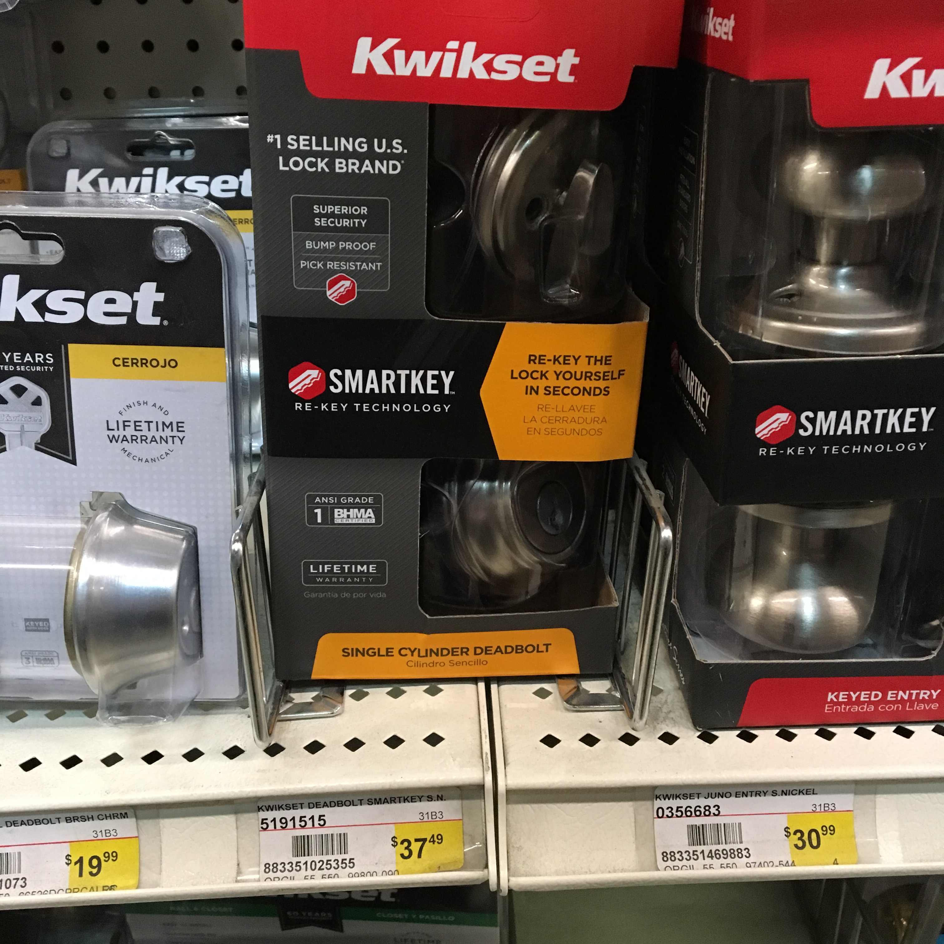 KWIKSET DEADBOLT SMARTKEY S.N.