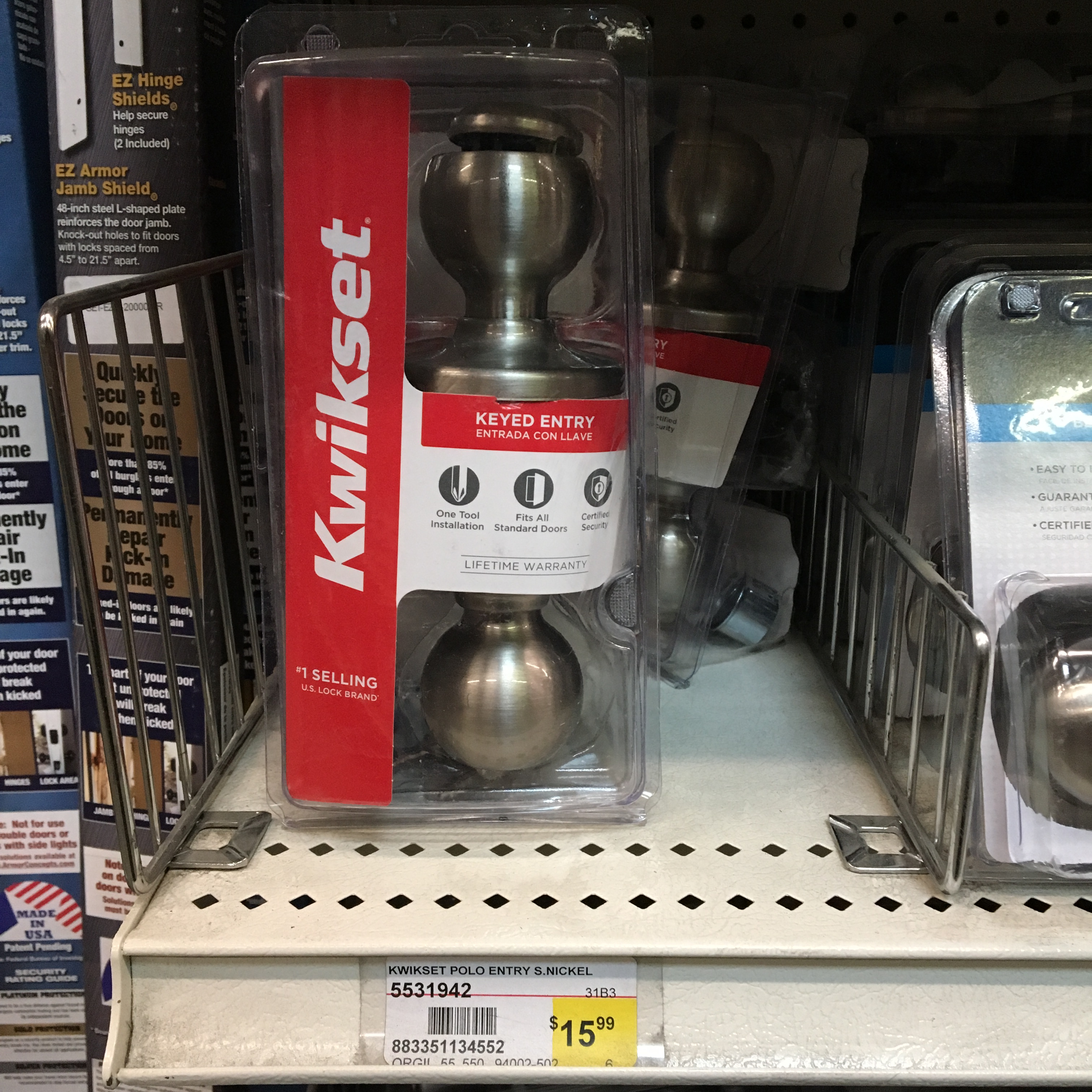 KWIKSET POLO ENTRY S.NICKEL