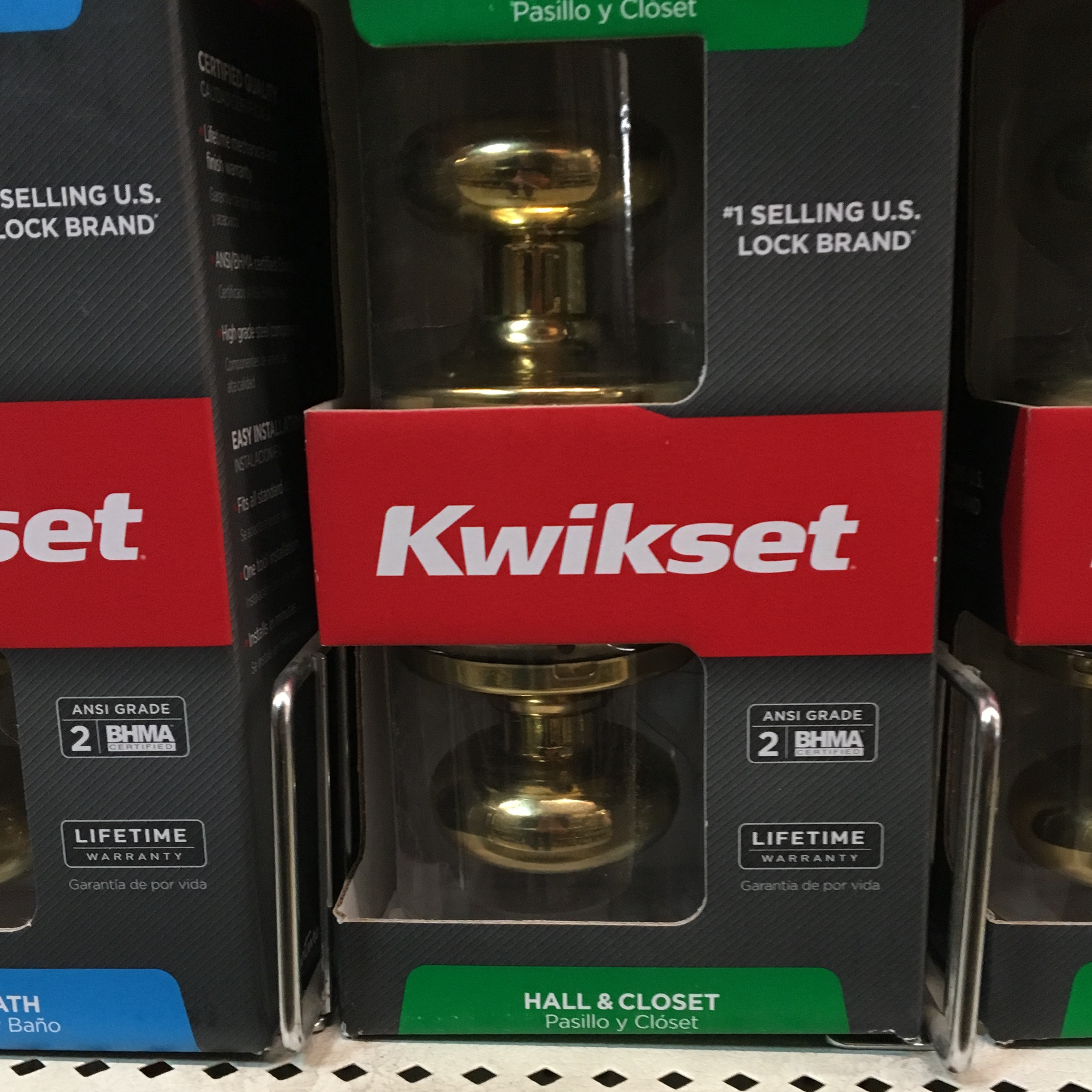 KWIKSET JUNO PASSAGE BRASS