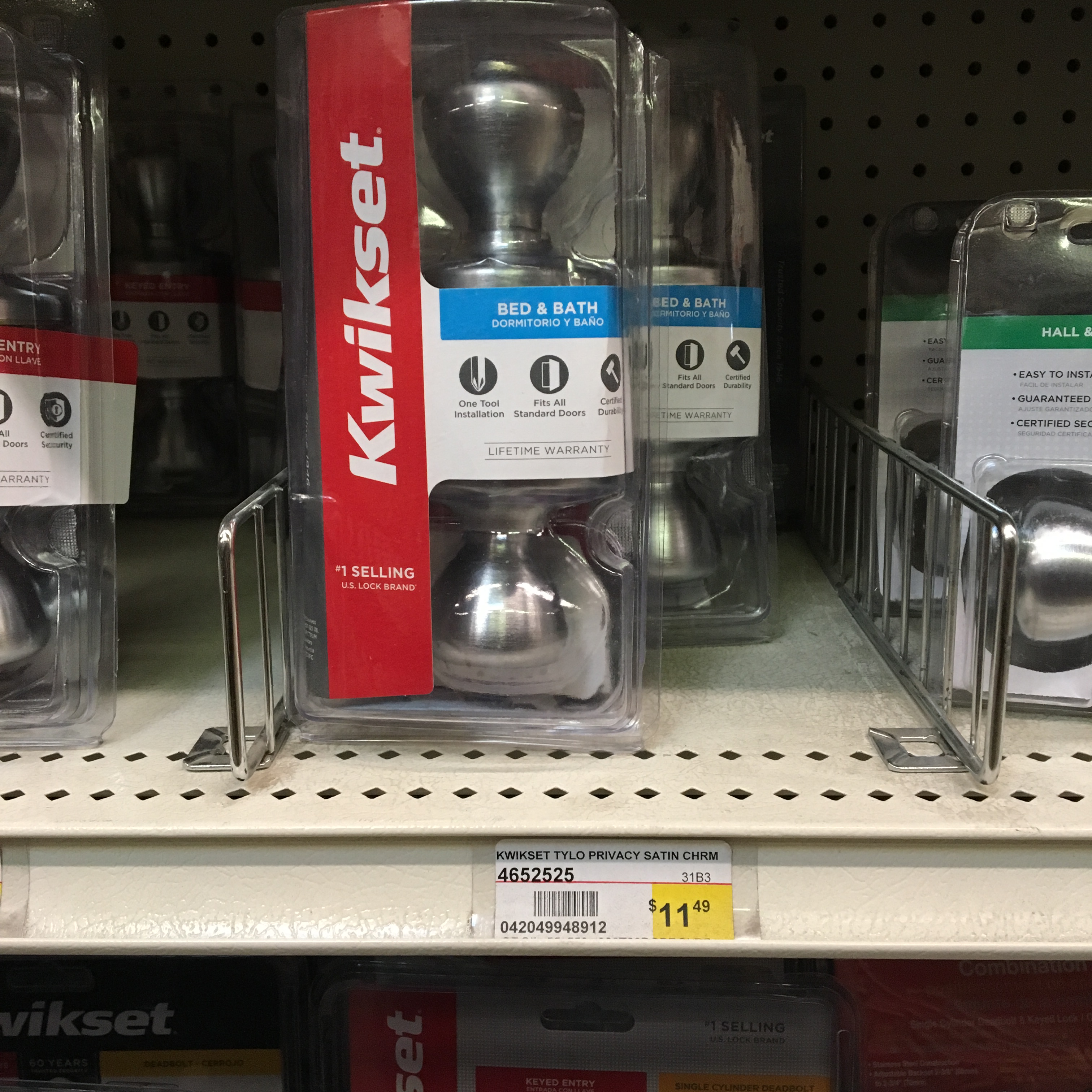 KWIKSET TYLO PRIVACY SATIN CHRM