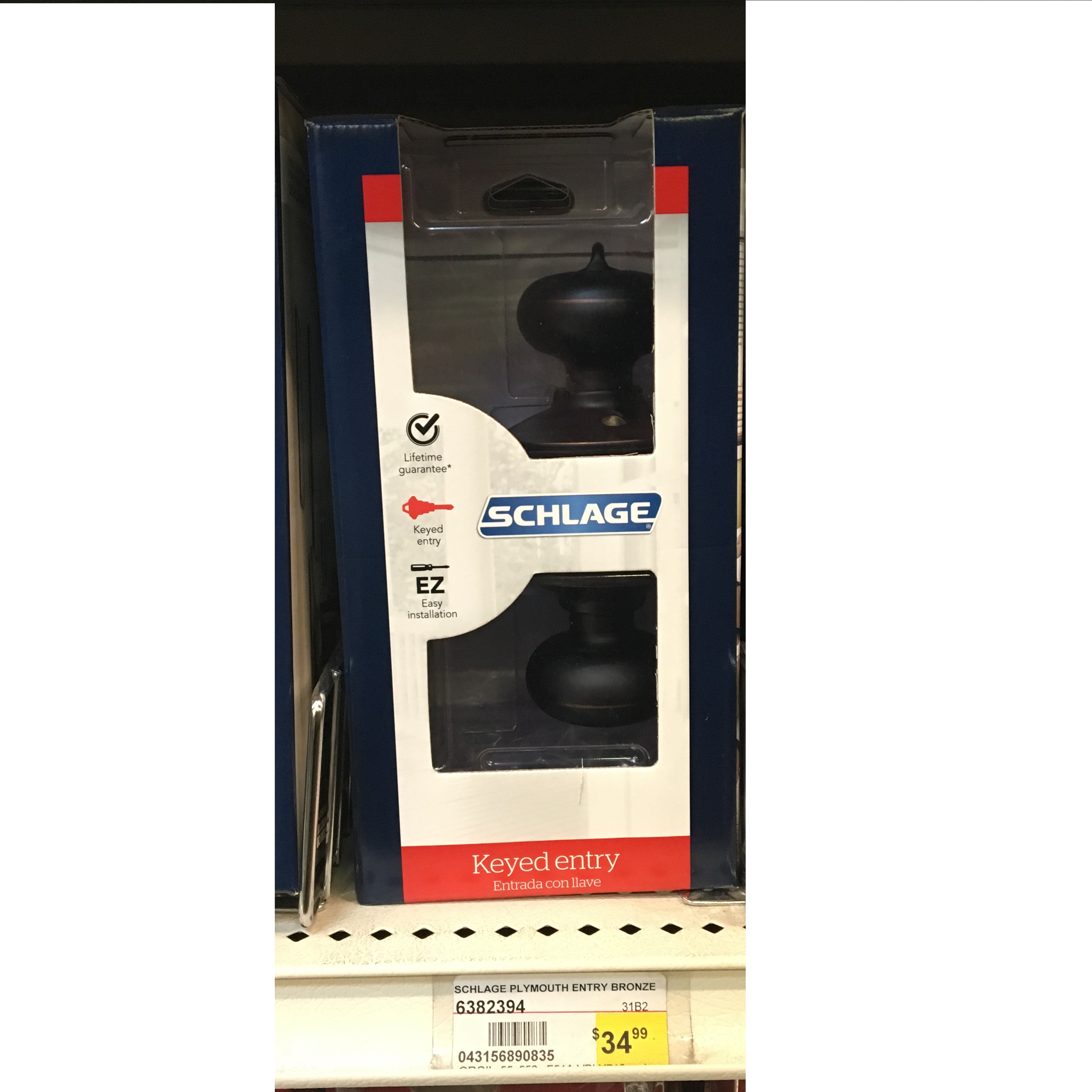 SCHLAGE PLYMOUTH ENTRY BRONZE