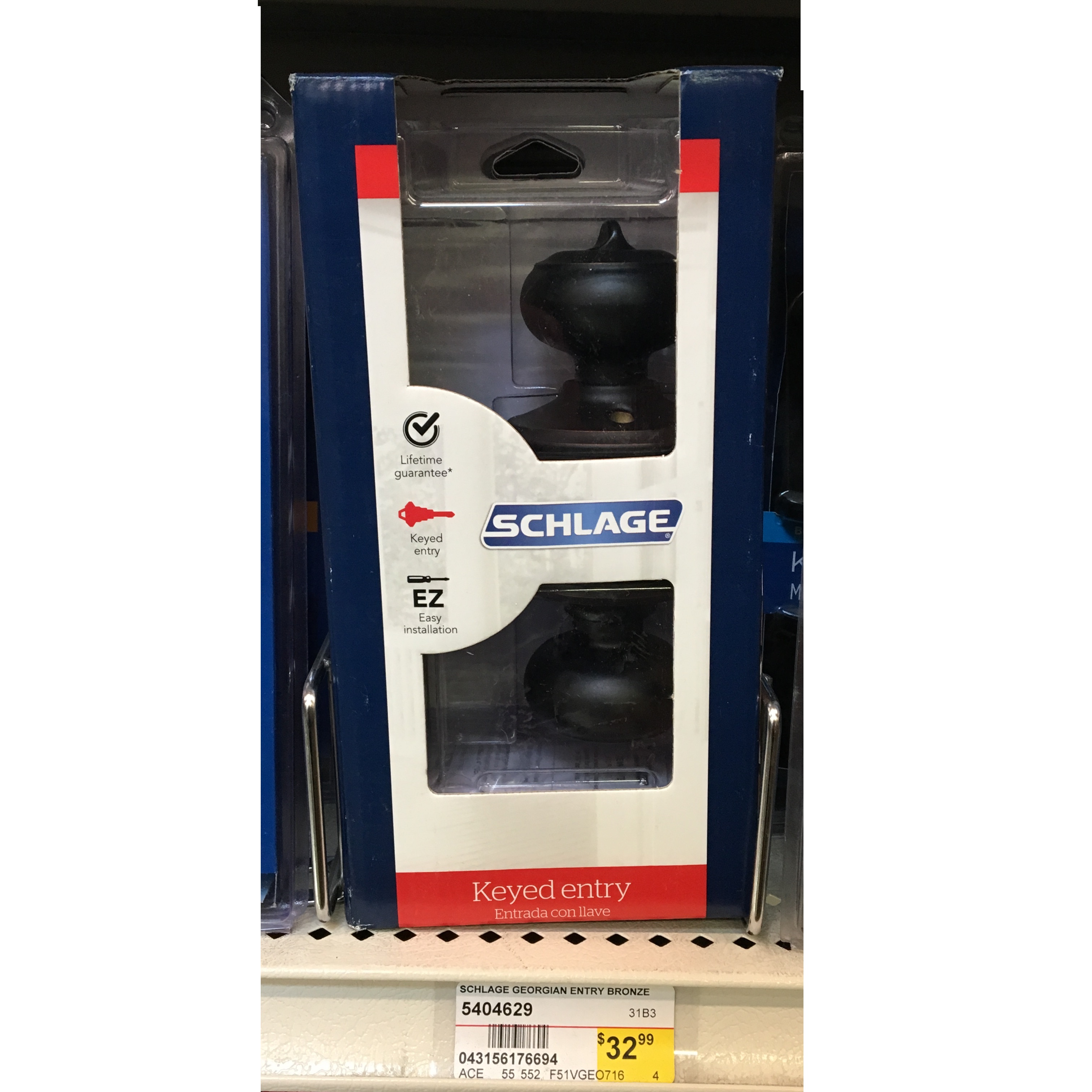 SCHLAGE GEORGIAN ENTRY BRONZE