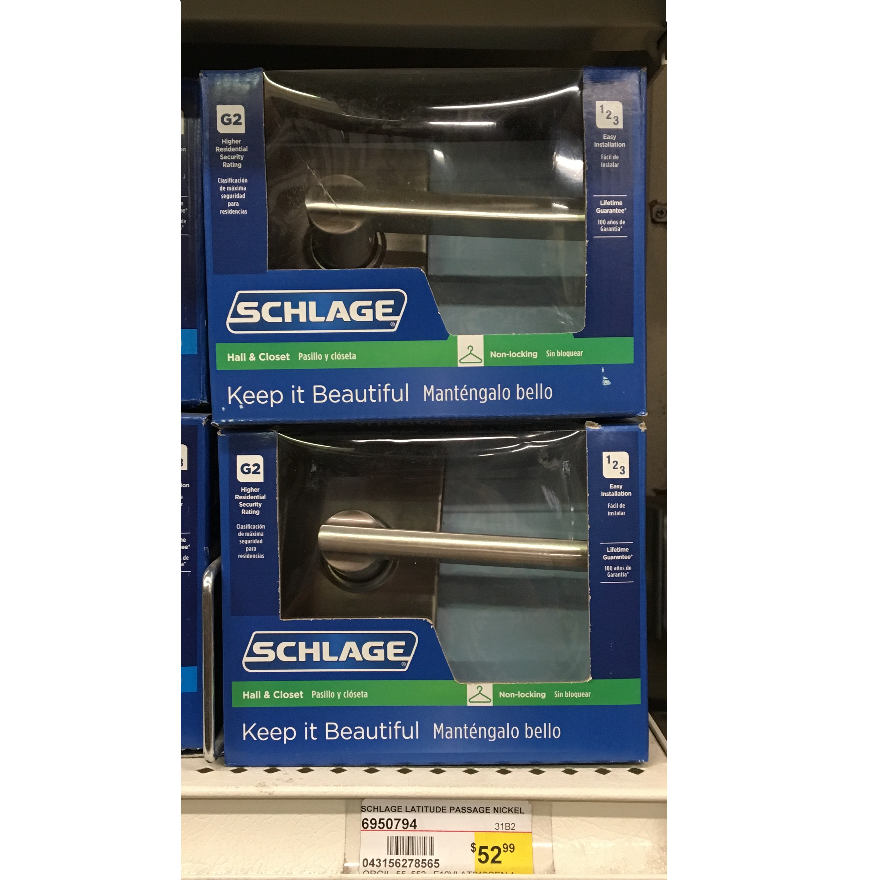 SCHLAGE LATITUDE PASSAGE NICKEL