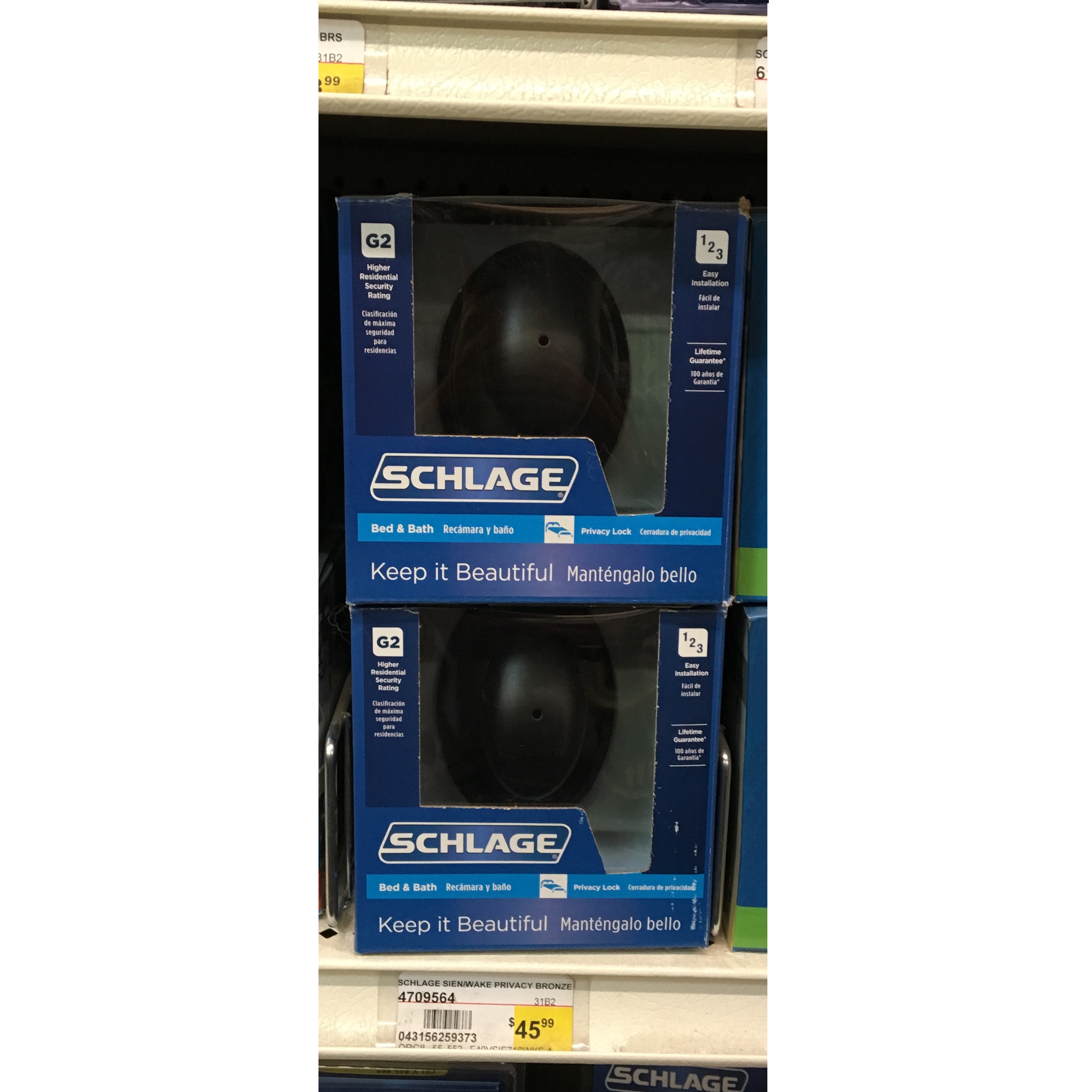 SCHLAGE SIEN/WAKE PRIVACY BRONZE