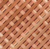 1" Redwood Select Heart Triple Weave Privacy Lattice
