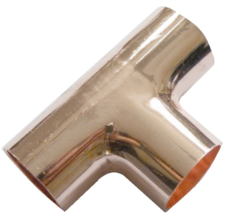 COPPER PIPE 90 DEG REDUCER TEES