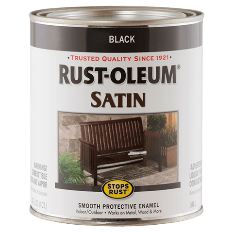 Rustoleum Satin Black 1/2 Pint