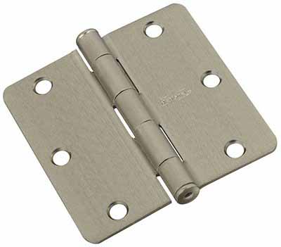 Radius Door Hinge 3-1/2" 1/4 Nickel