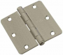 Radius Door Hinge 4" 1/4 Nickel