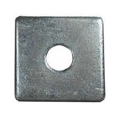 3" Galvanized Square Bearing Plate w/ 7/8" Hole