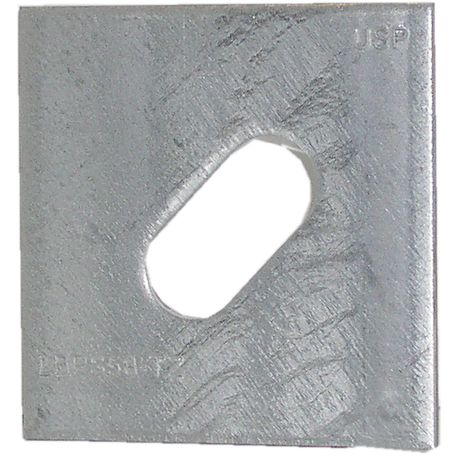 3" Galvanized Square Bearing Plate w/ 5/8" Slot