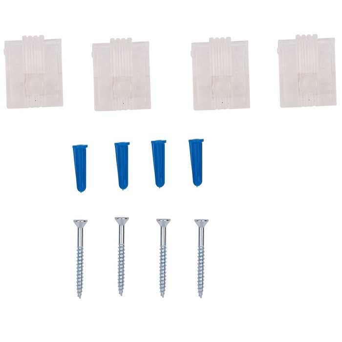 Mirror Holder Kit Clear Pack of 4