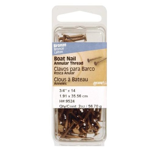 3/4" x 14" Bronze Boat Nails 4oz