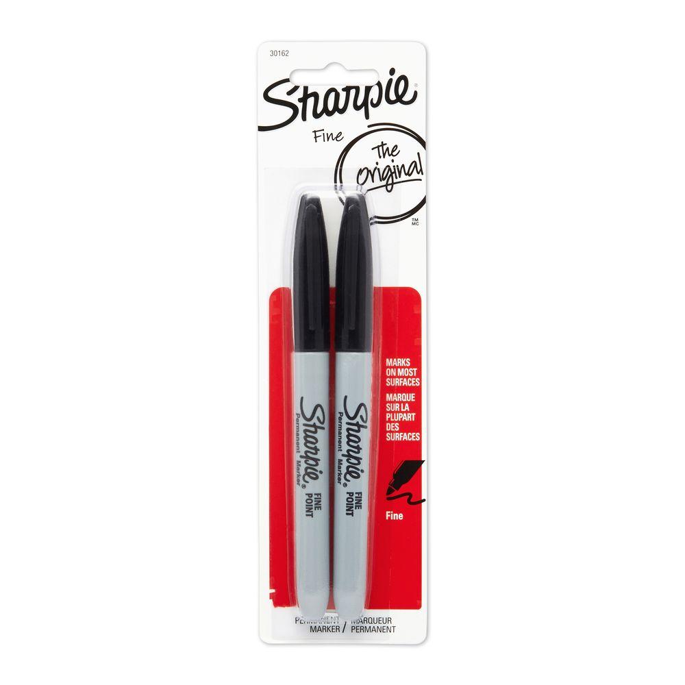 Sharpie Fine Marker Black 2 Pack