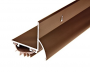 1-3/4" x 36" L-Shaped Door Shoe Vinyl Brown