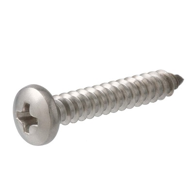 #10 X 3/4" Philips Pan Head Metal Screw SS 100 Pack
