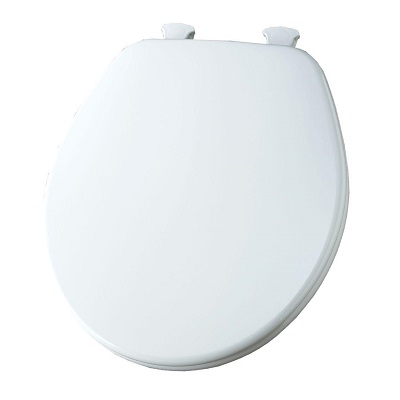 Round Wood Toilet Seat White