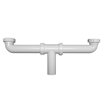 1-1/2" Center Outlet Waste 22 Gauge