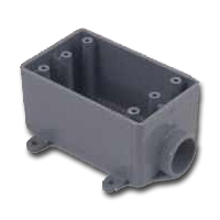 1G Outdoor PVC Box 2-Hole 1/2"