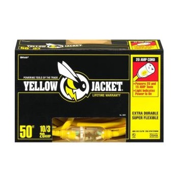 12/3 Yellow Jacket 20Amp Extension Cord 50'