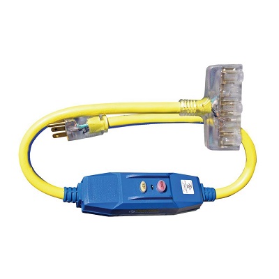 12/3 GFCI Power Block Lighted 2'