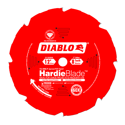 Diablo 12" 8T Hardie/Fiber Blade