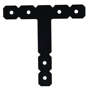 OT 12" x 12" Black Powder-Coated Ornamental T Strap
