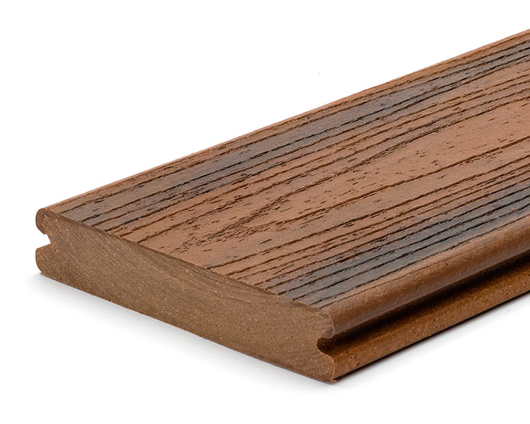 1" x 5-1/2" Trex Transcend Grooved Edge Composite Decking Spiced Rum
