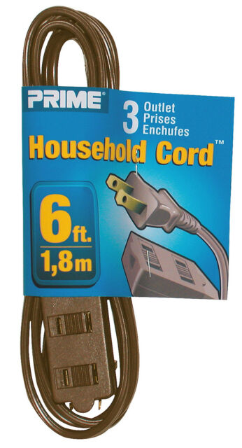 16/2 EXTENSION CORD TAP BROWN 6'