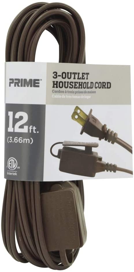 16/2 EXTENSION CORD TAP BRN 12'