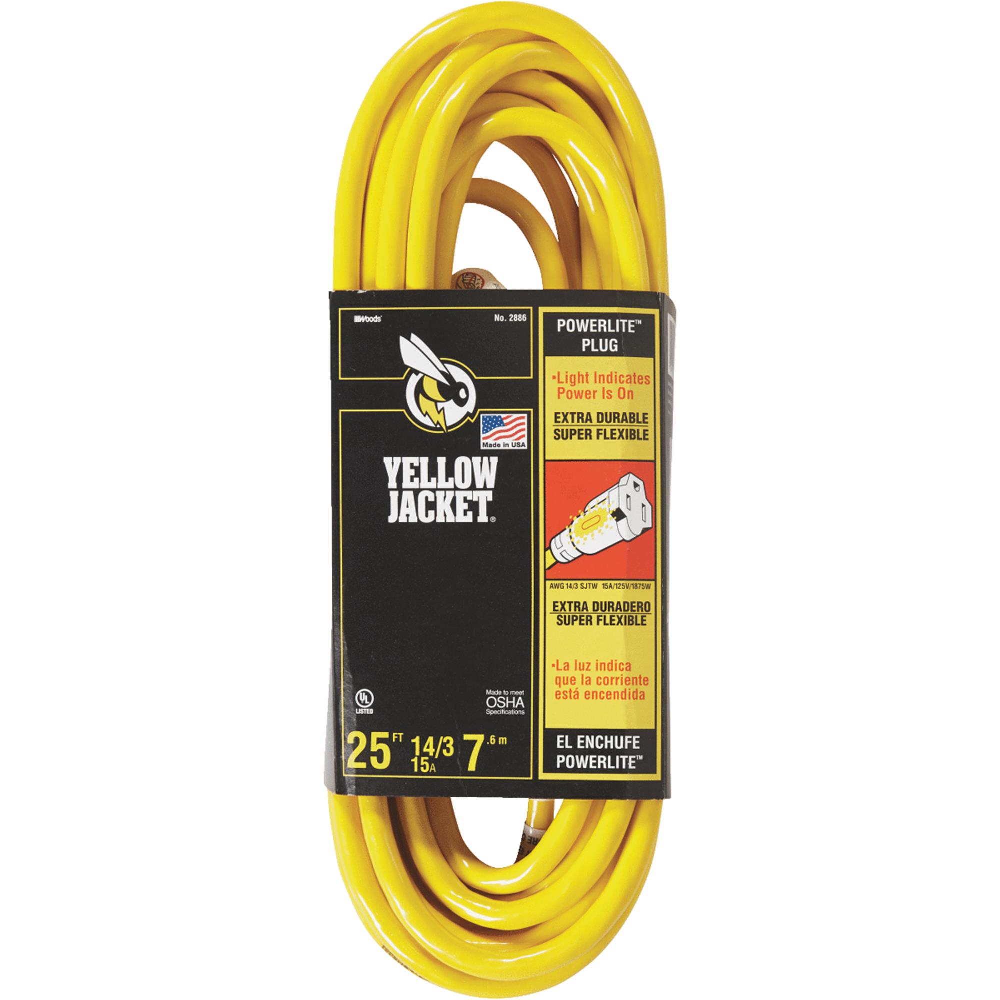 14/3 YLW JACK EXTENSION CORD 25'