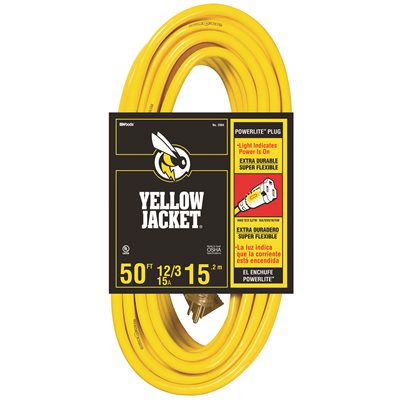 12/3 YLW JACK EXTENSION CORD 50'