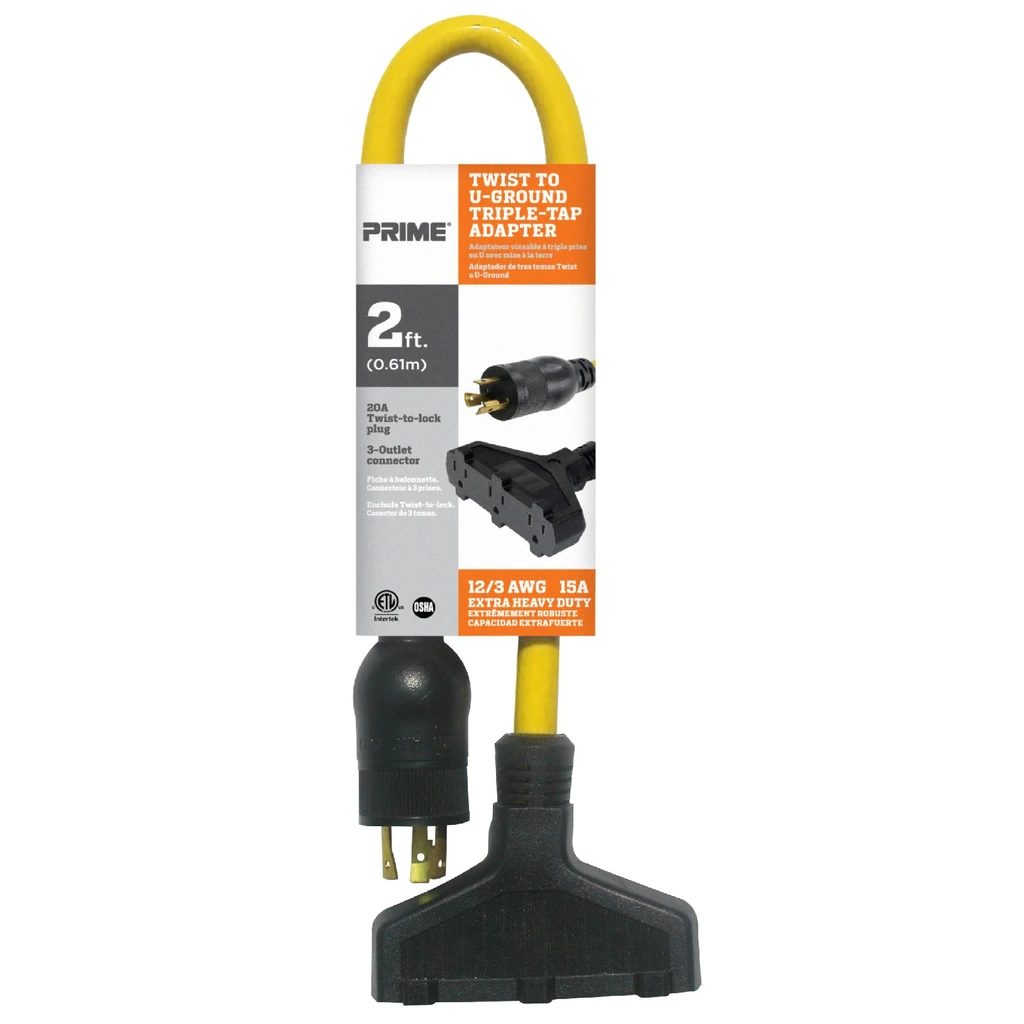 12/3 20A EXTENSION CORD BLOCK 2'