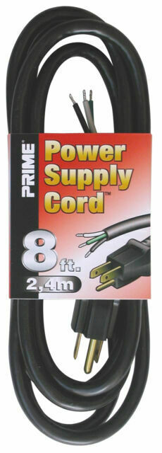 16/3 POWER SUPPLY CORD BLACK 8'