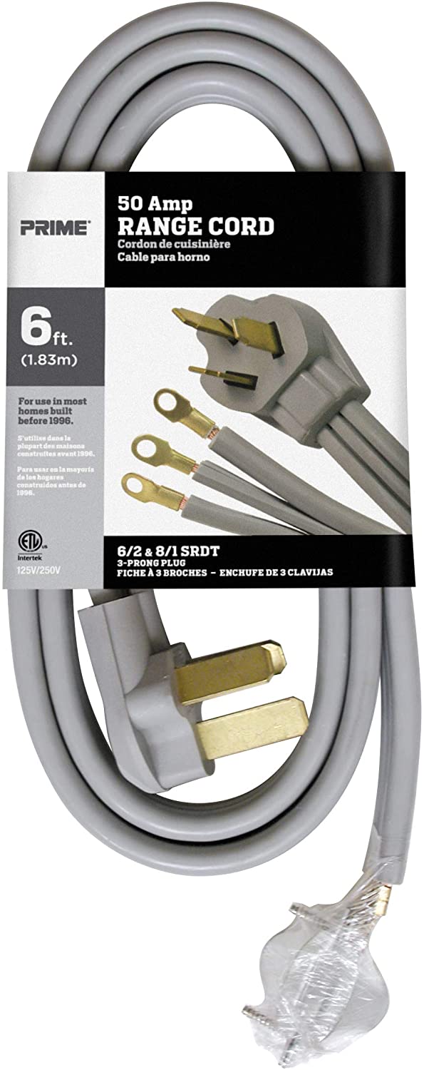 6/2-8/2 DRYER CORD 50A/250V 6'