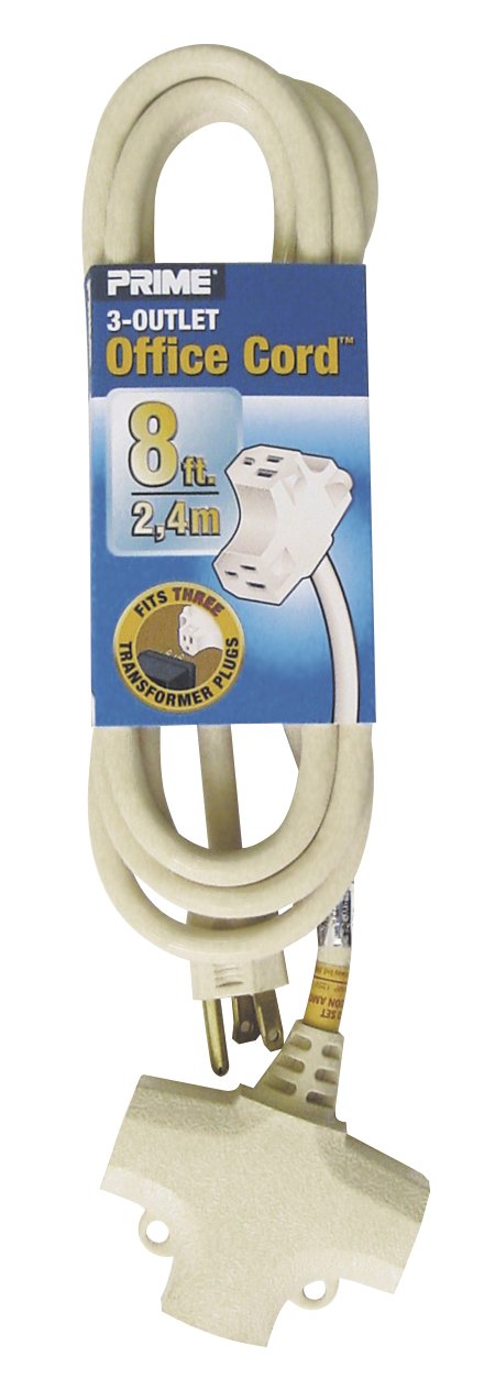 16/3 SJTW TRIPLE TAP EXT CORD 8'