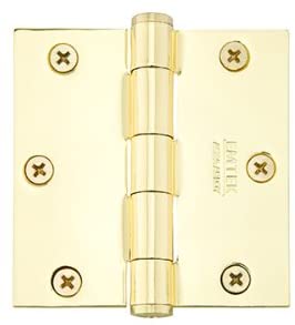 EMTEK HINGE 3-1/2"X3-1/2" PBRASS