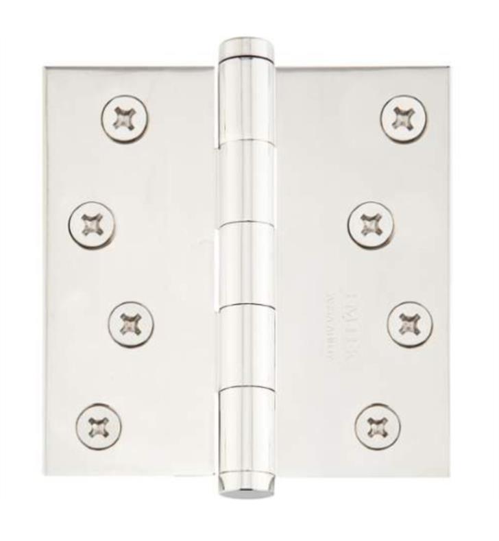 EMTEK HINGE 4"X4" SATIN NICKEL