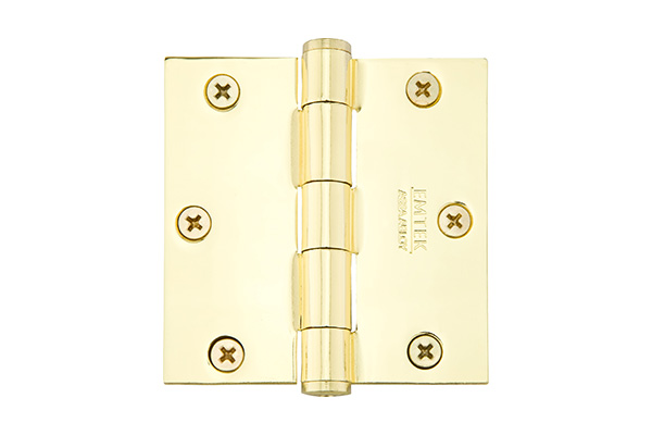 EMTEK HINGE 3-1/2"X3-1/2" PBRASS