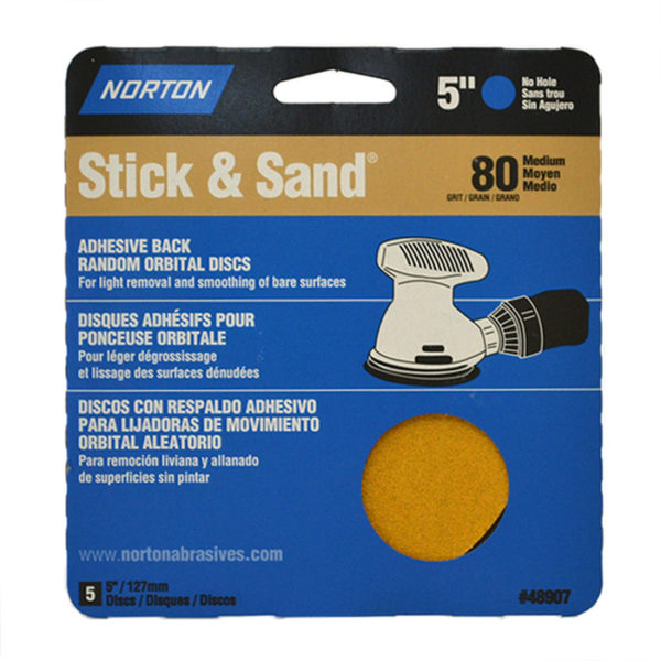 STICK 5" SANDING DISC 80 PK5