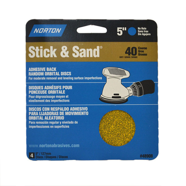 STICK 5" SANDING DISC 40 PK5