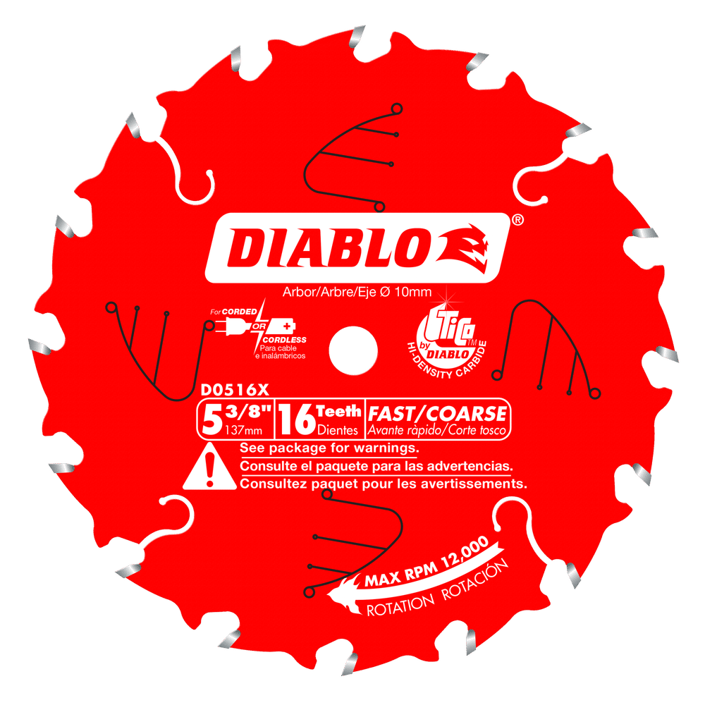 DIABLO 5-3/8" X 16T FINISH