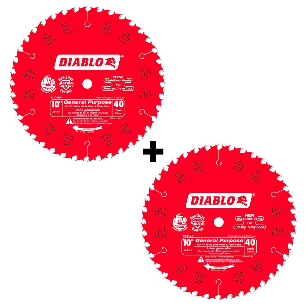 DIABLO 10" 40T CMP MTR BLD 2PK