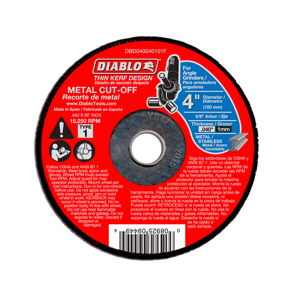 DIABLO 4"X.04X5/8 METAL CUTOFF