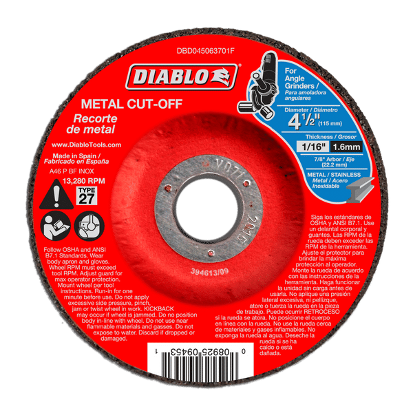 DIABLO 4.5"X1/16X78 METAL C/O