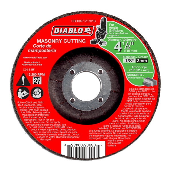 DIABLO 4.5"X1/8X7/8 METAL C/O