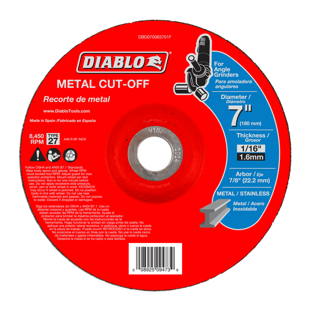 DIABLO 7"X1/16X7/8 METAL C/O