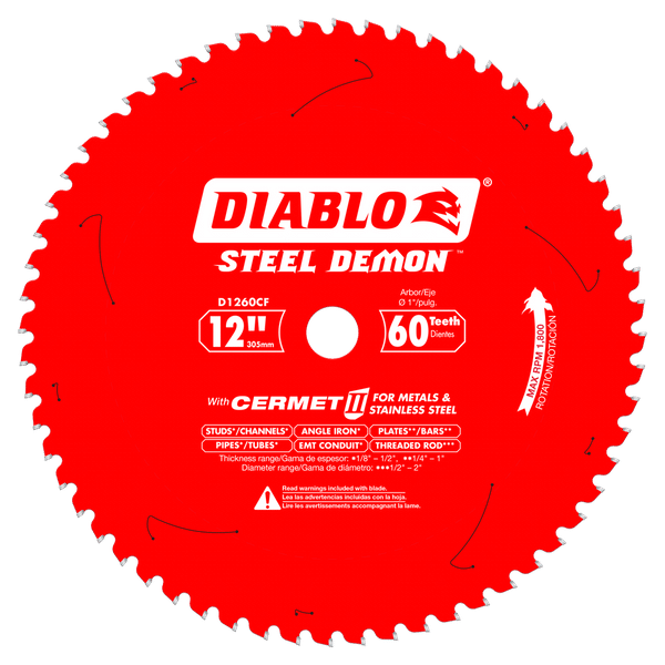 DIABLO 12" 60T CARB METAL BLD